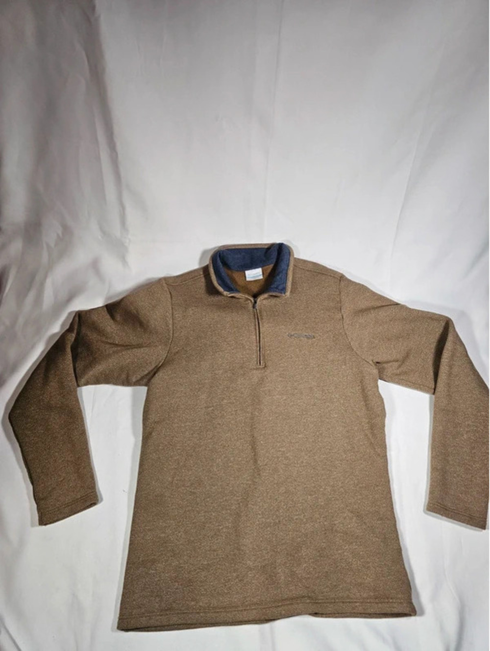 Columbia Sportswear Mens 1/2 Zip Pullover Sweater Brown Heather Size Medium M